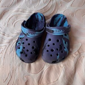 Crocs Kids' Blue and Purple Clogs